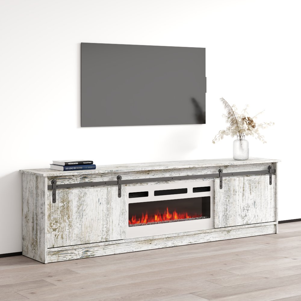 Granero 04 WH-EF Fireplace TV Stand