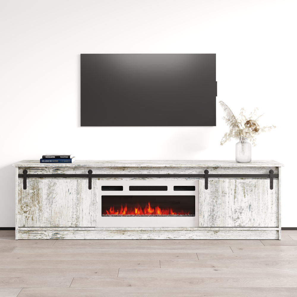 Granero 04 WH-EF Fireplace TV Stand