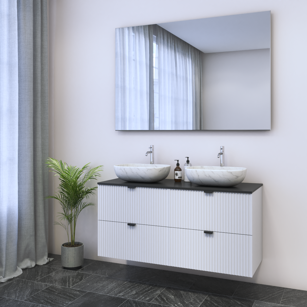 Nicole 4S 120 Double Sink Floating Bathroom Vanity