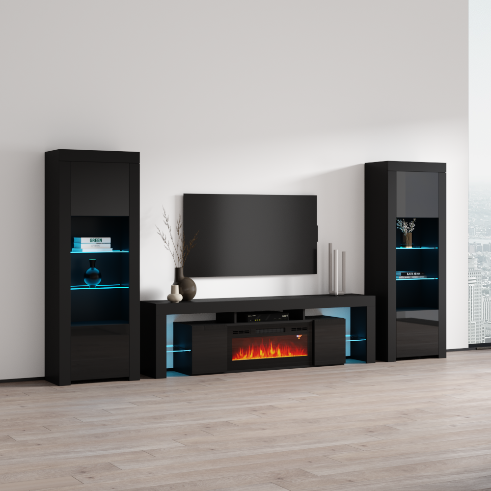 Soleo BL-EF BK-BK Entertainment Center