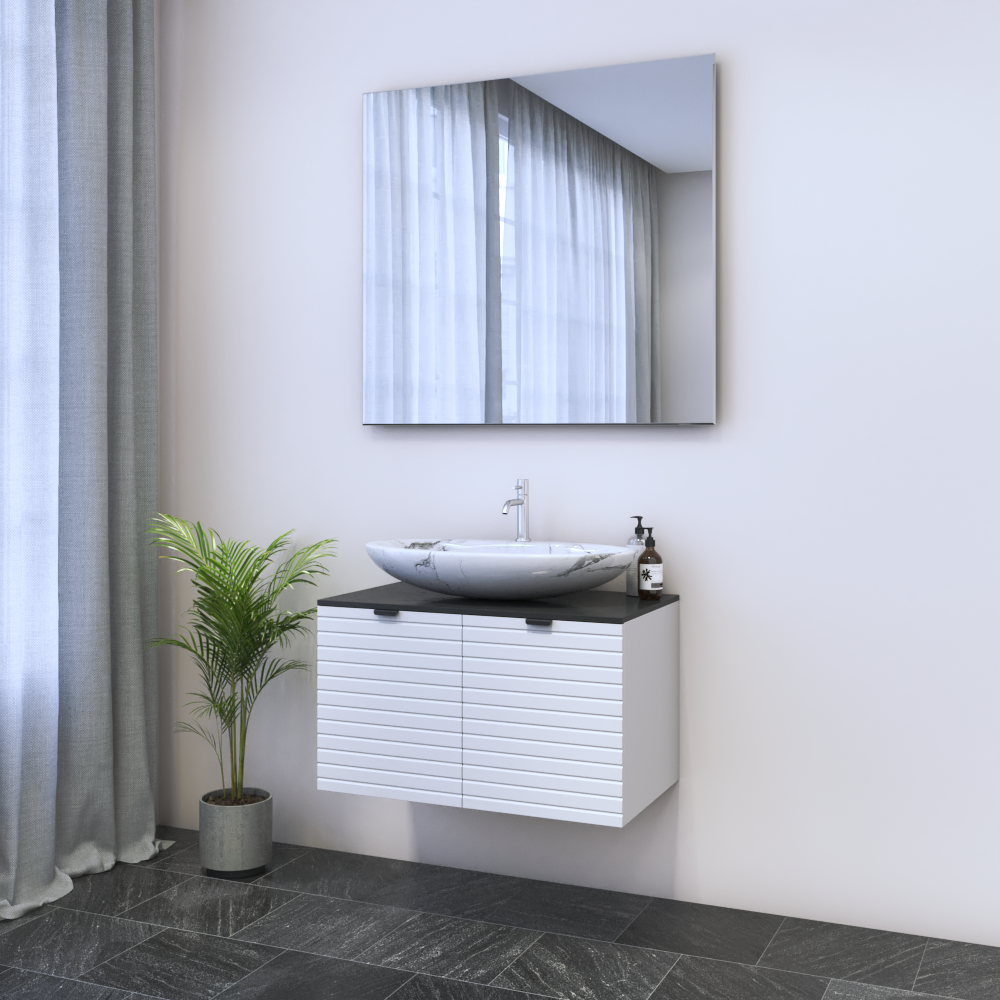 Capri 2D 80 Floating Bathroom Vanity