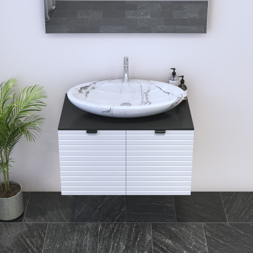 Capri 2D 80 Floating Bathroom Vanity