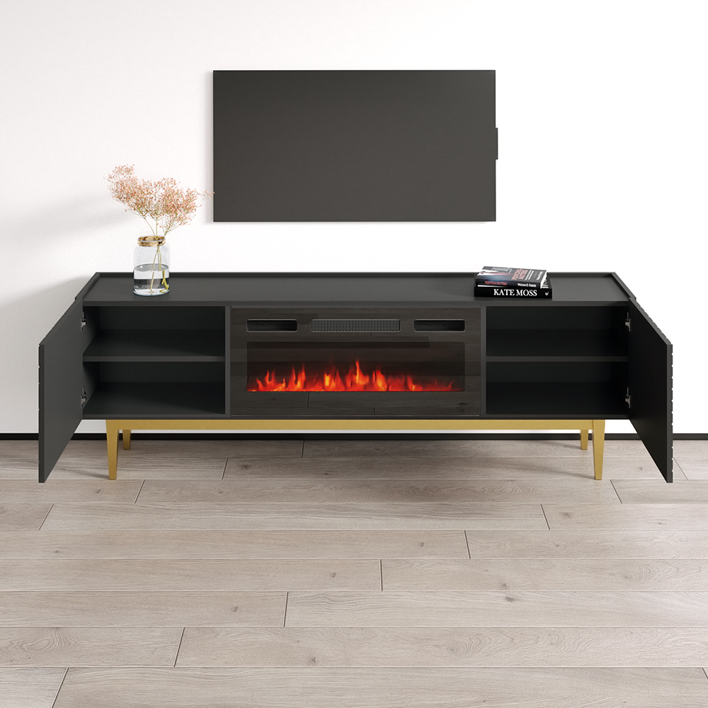 Portillo BL-EF Fireplace TV Stand