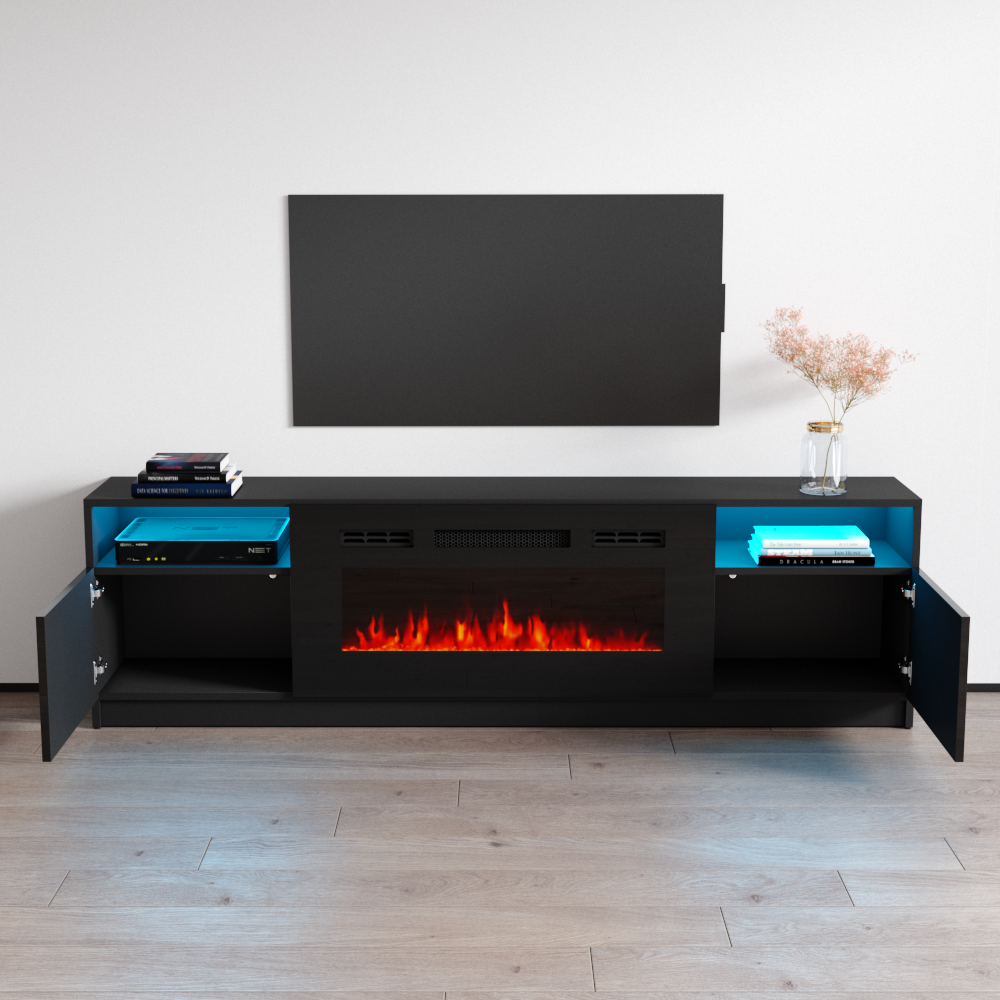 York 02 Fireplace TV Stand