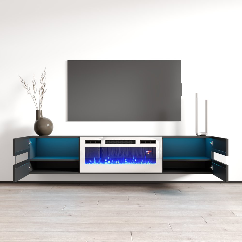 Metro WH-EF Floating Fireplace TV Stand