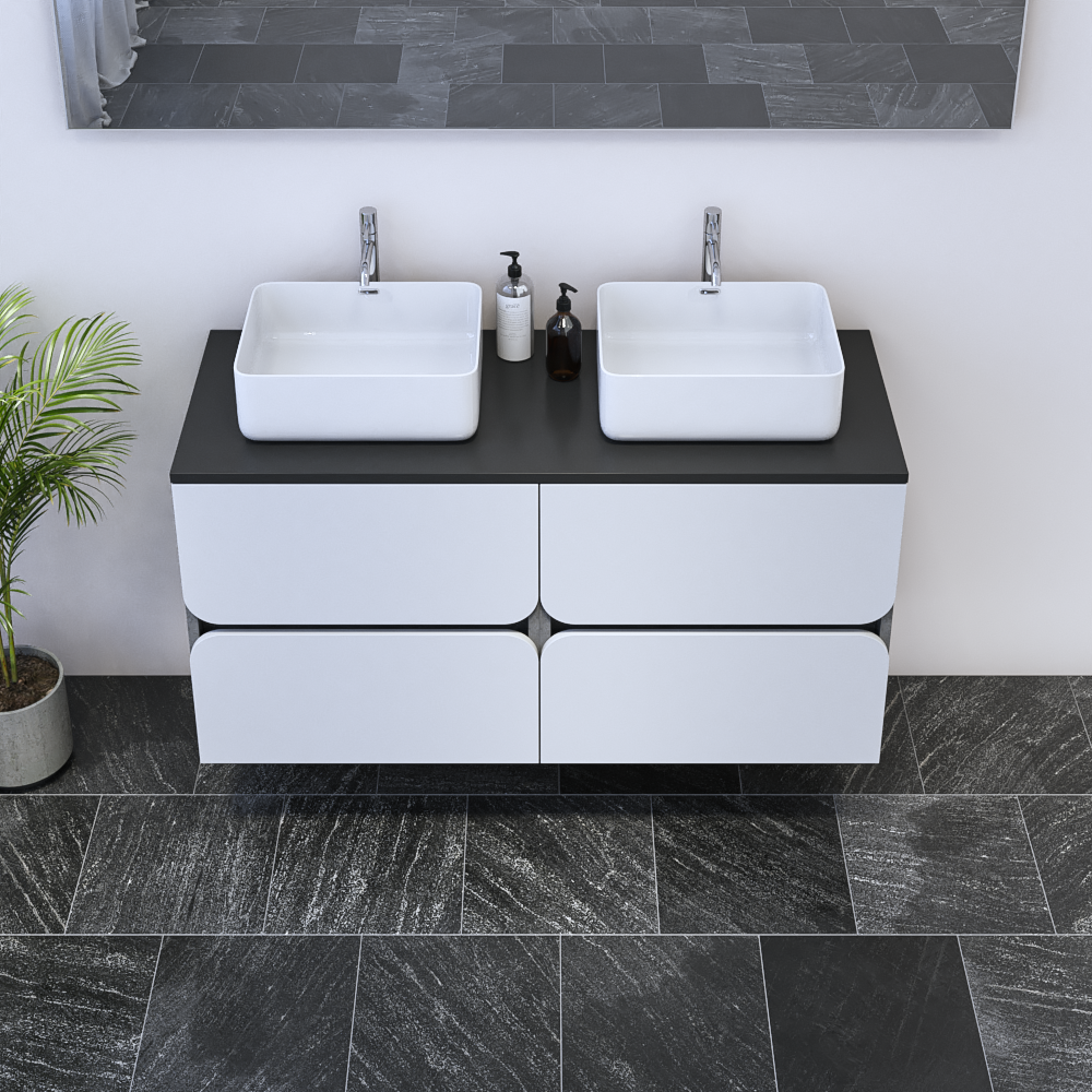 Azurro 4S 120 Double Sink Floating Bathroom Vanity