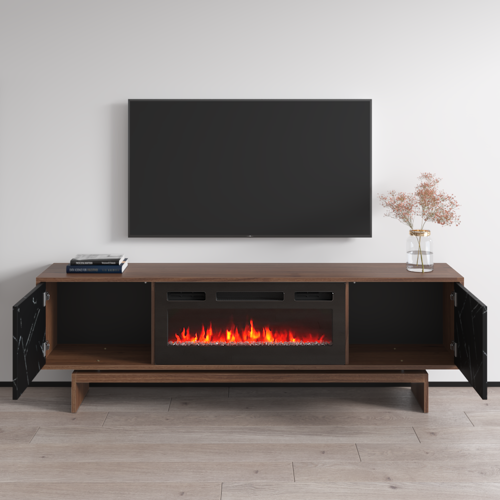 Gram BL-EF Fireplace TV Stand