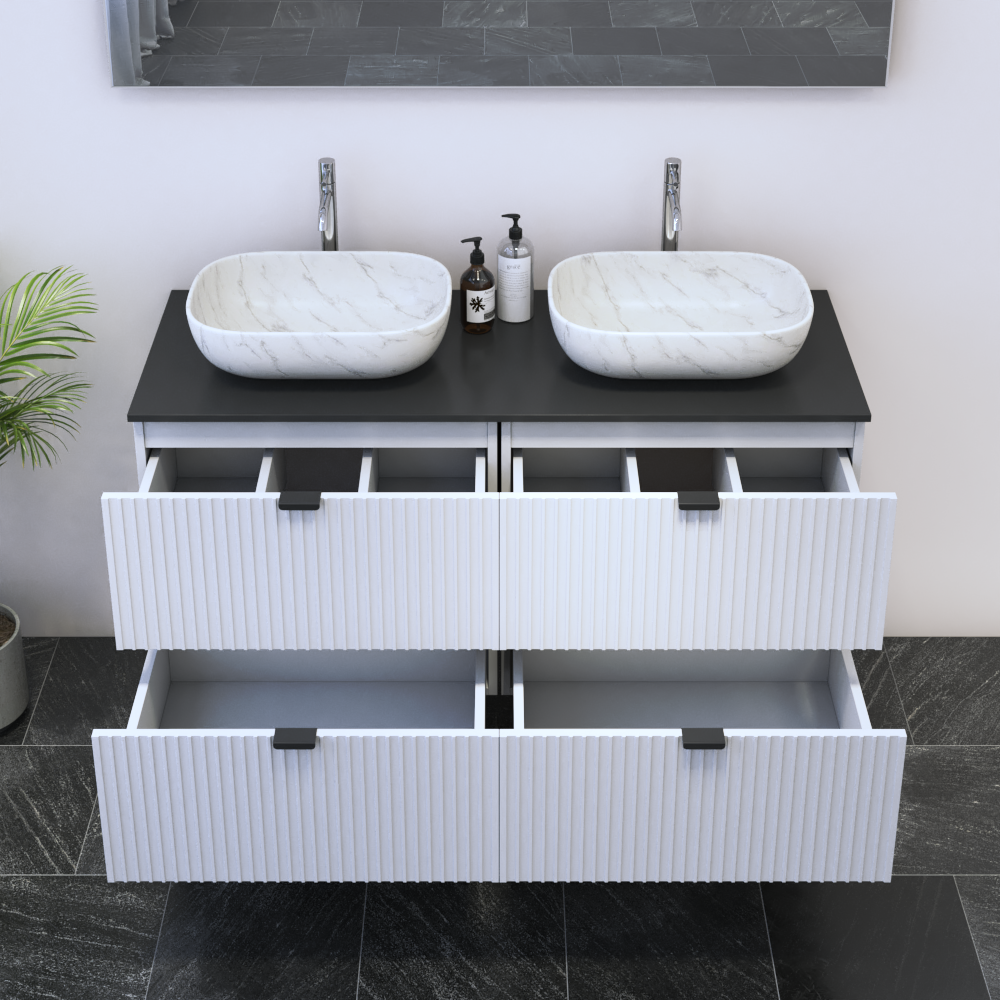 Nicole 4S 120 Double Sink Floating Bathroom Vanity