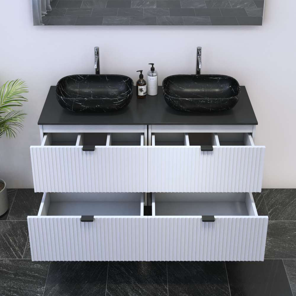 Nicole 4S 120 Double Sink Floating Bathroom Vanity