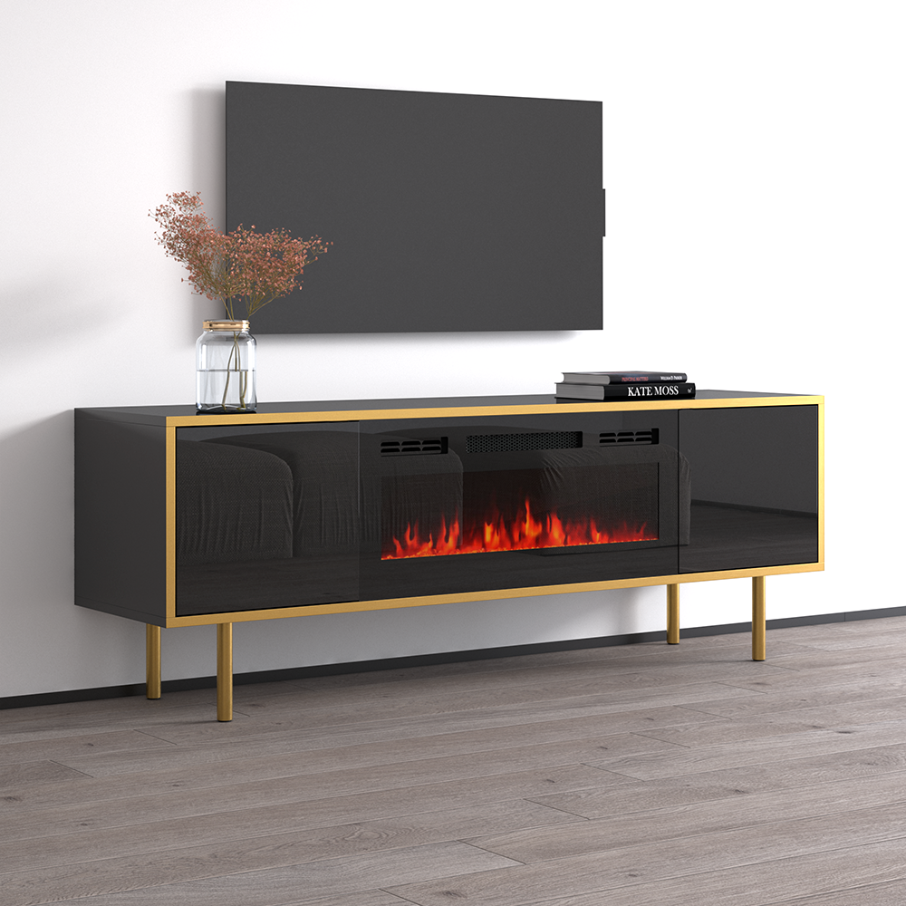 Goldie BL-EF Floating Fireplace TV Stand