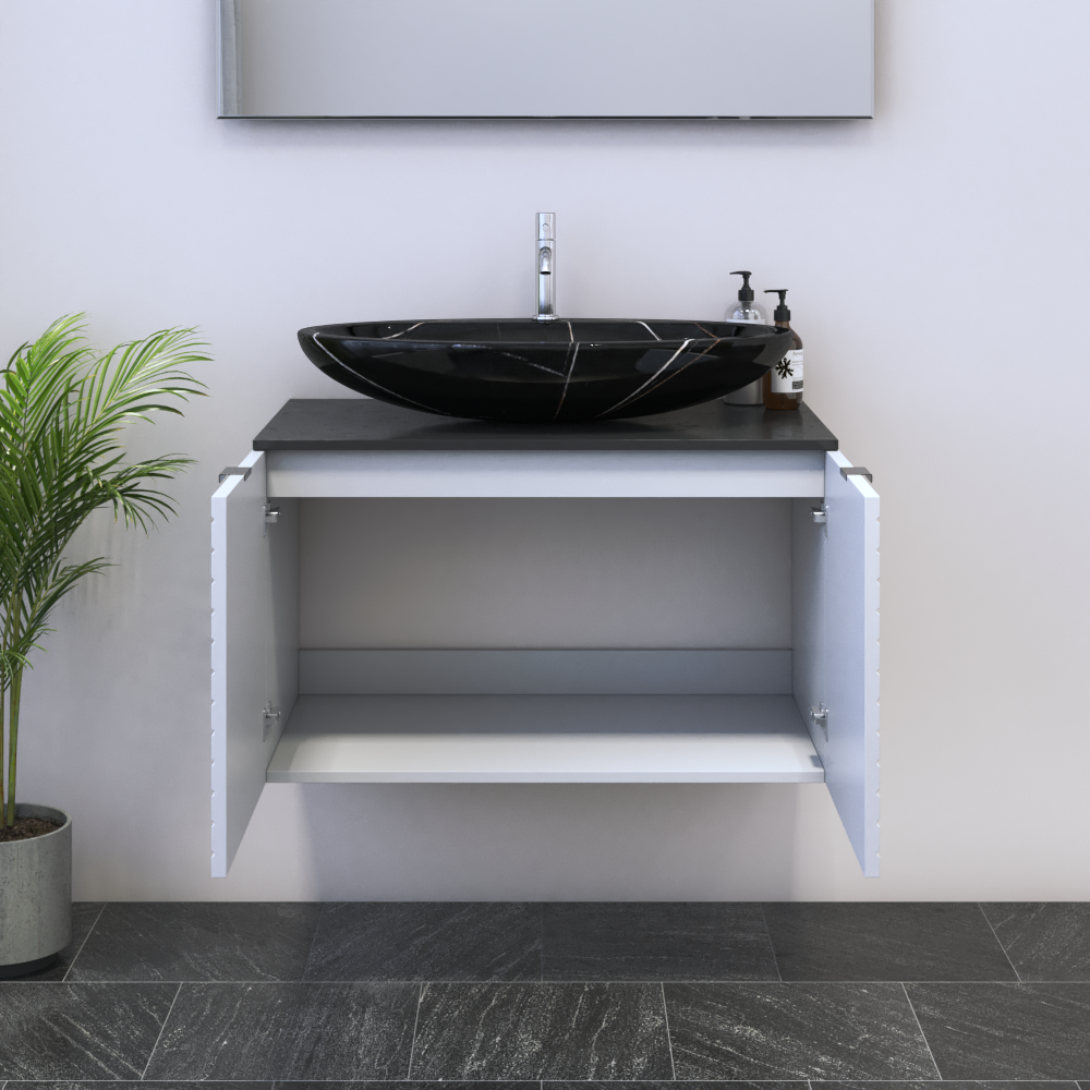 Capri 2D 80 Floating Bathroom Vanity