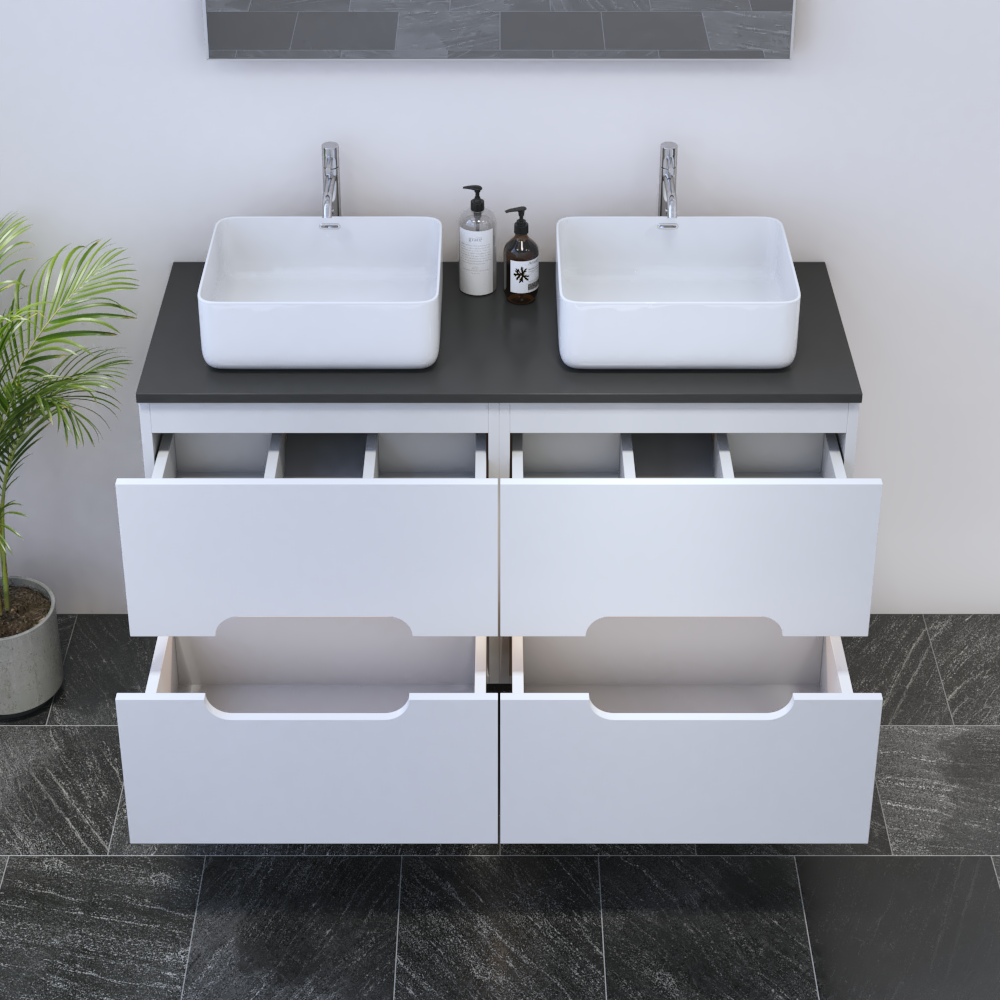 Estelle 4S 120 Double Sink Floating Bathroom Vanity