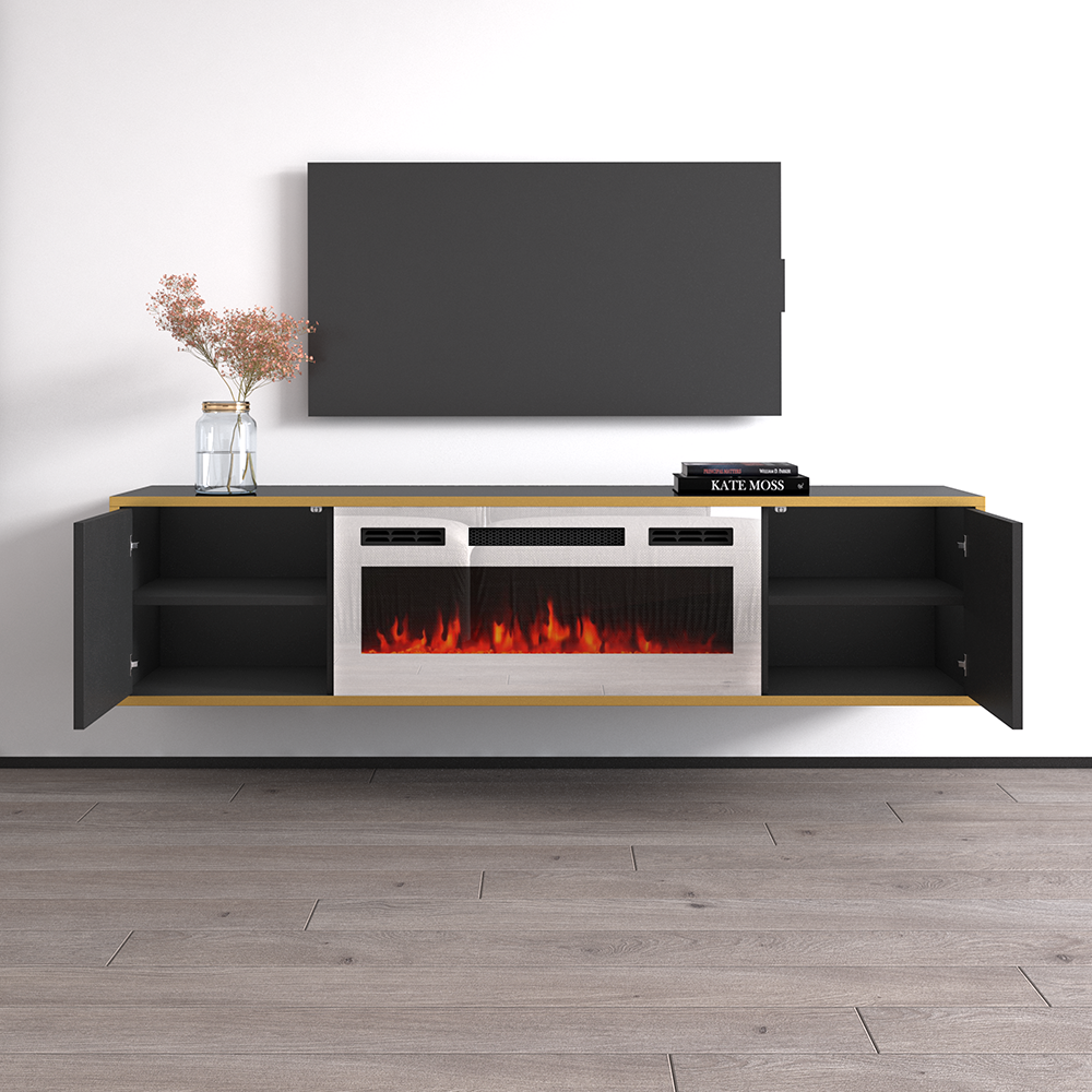 Goldie WH-EF Floating Fireplace TV Stand