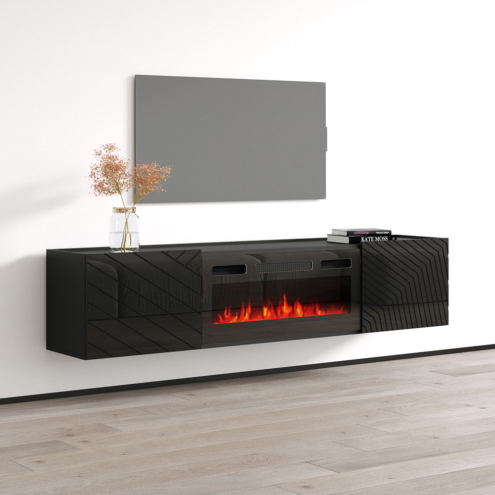 Portillo BL-EF Fireplace TV Stand