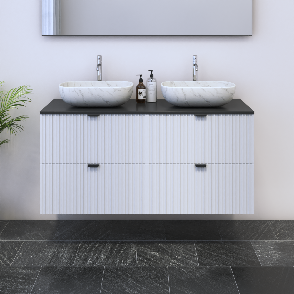 Nicole 4S 120 Double Sink Floating Bathroom Vanity