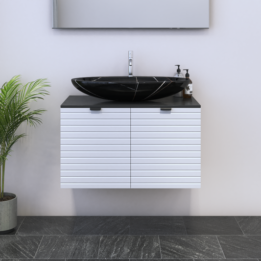 Capri 2D 80 Floating Bathroom Vanity