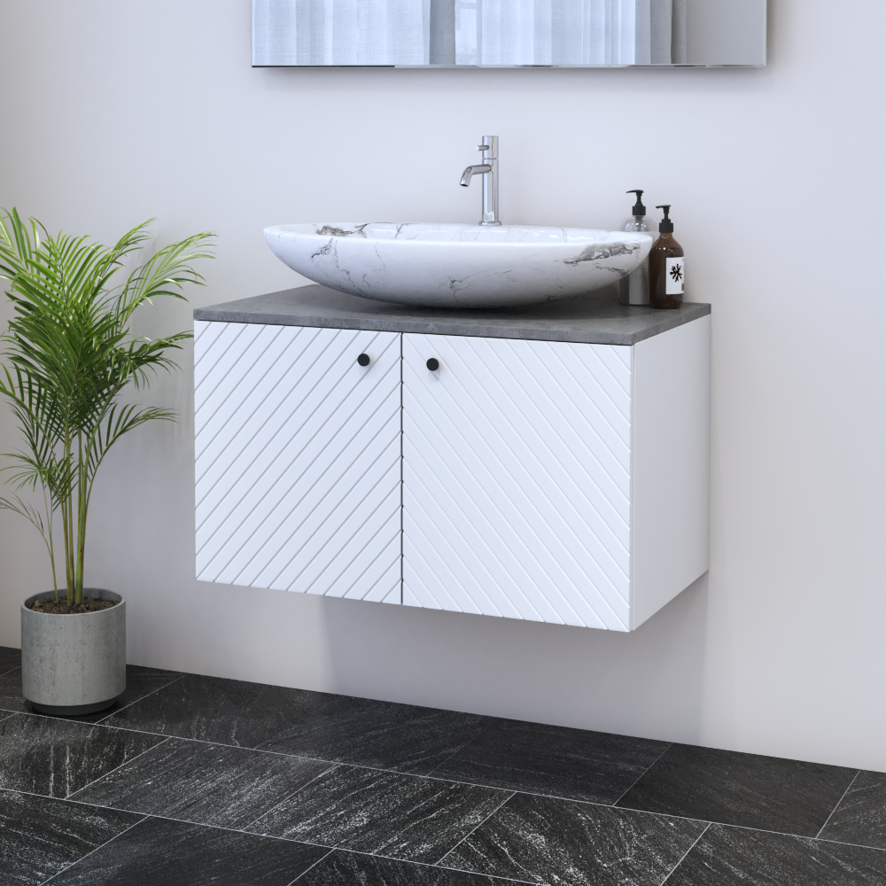 Avela 2D 80 Floating Bathroom Vanity