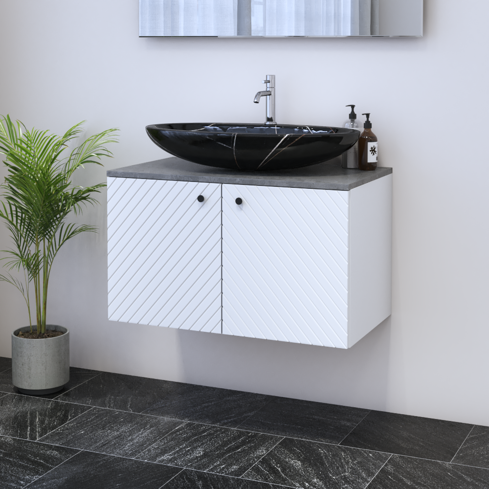 Avela 2D 80 Floating Bathroom Vanity