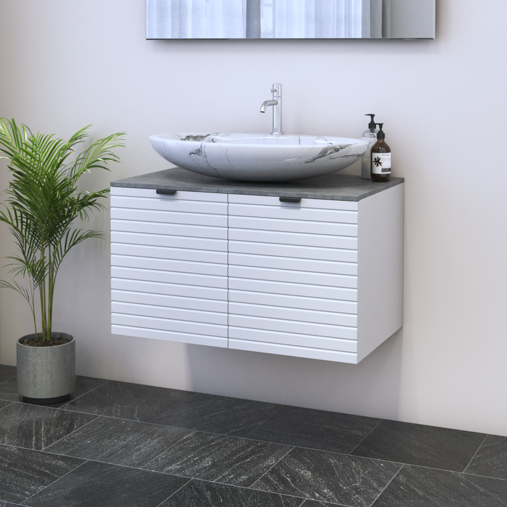 Capri 2D 80 Floating Bathroom Vanity