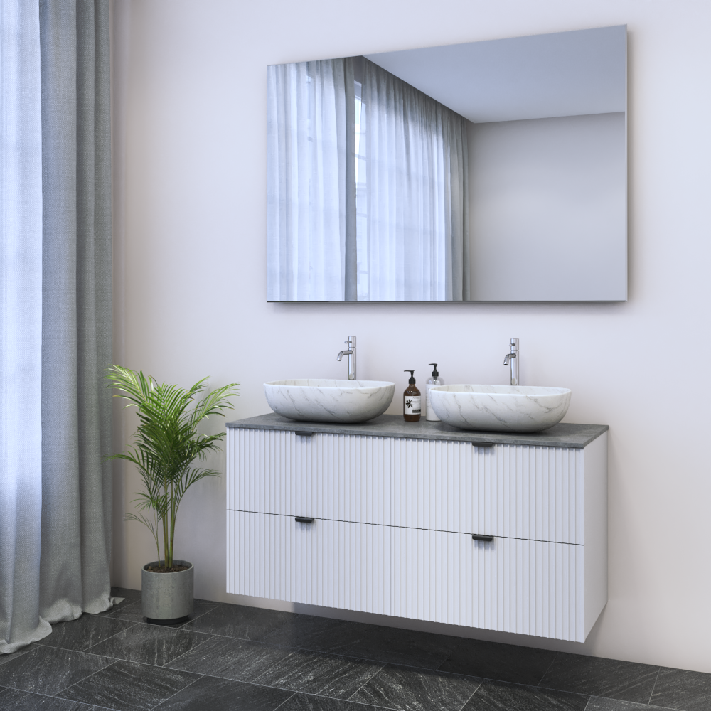 Nicole 4S 120 Double Sink Floating Bathroom Vanity