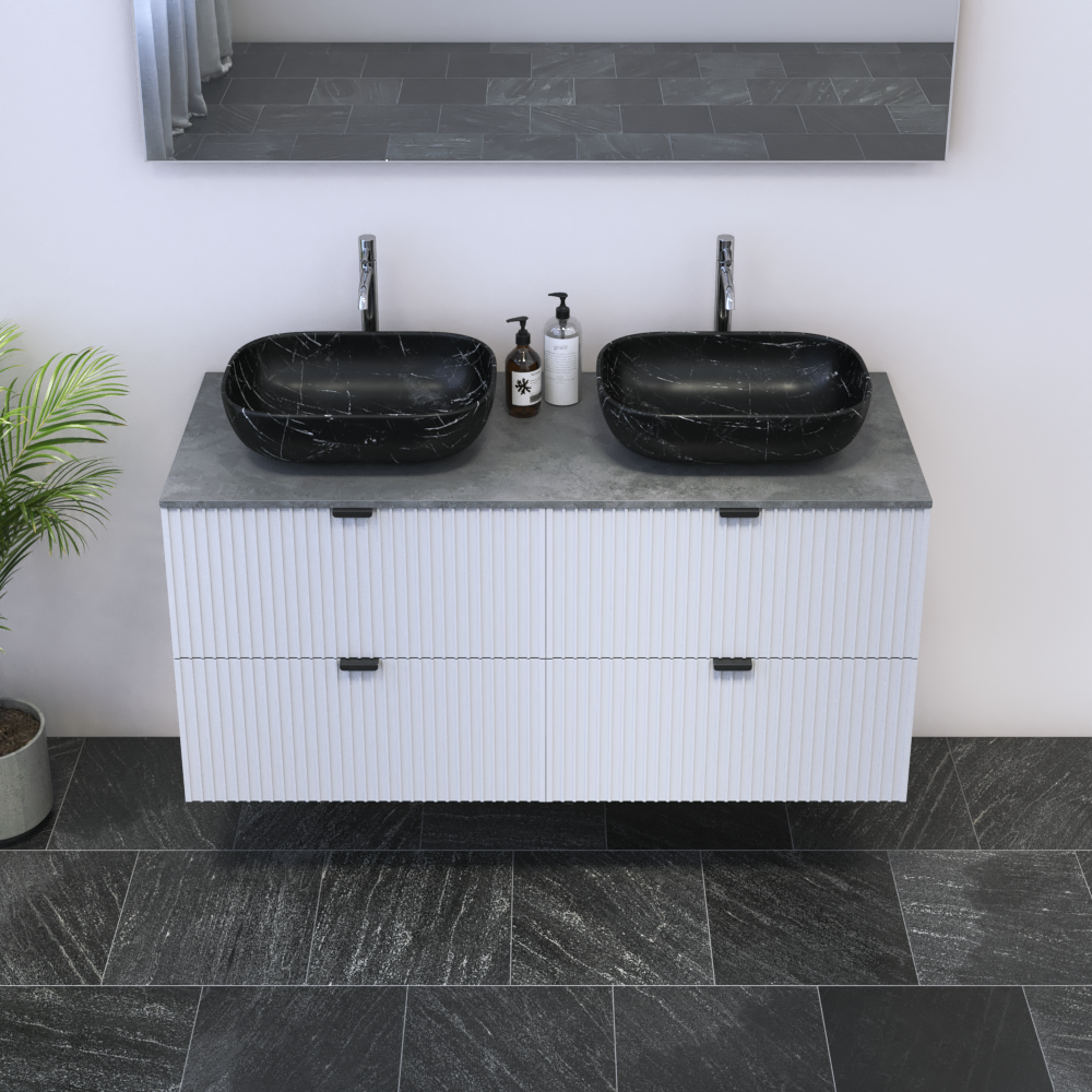 Nicole 4S 120 Double Sink Floating Bathroom Vanity