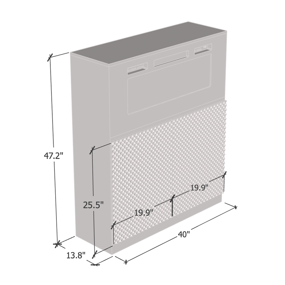 Carla 01 WH-EF Fireplace Sideboard