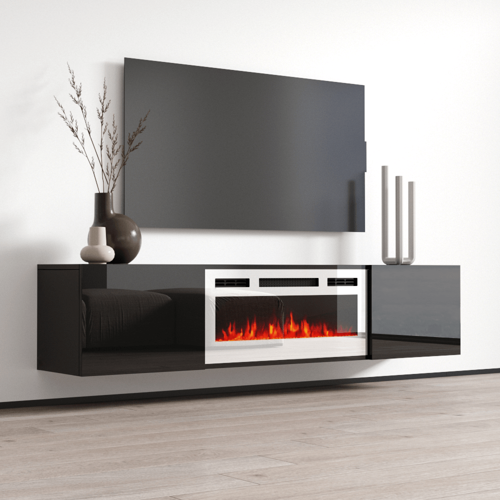 Cali WH-EF Floating Fireplace TV Stand