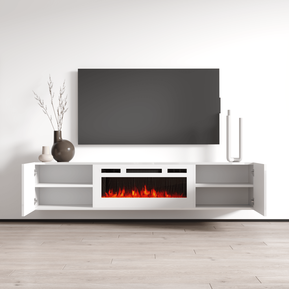 Cali WH-EF Floating Fireplace TV Stand