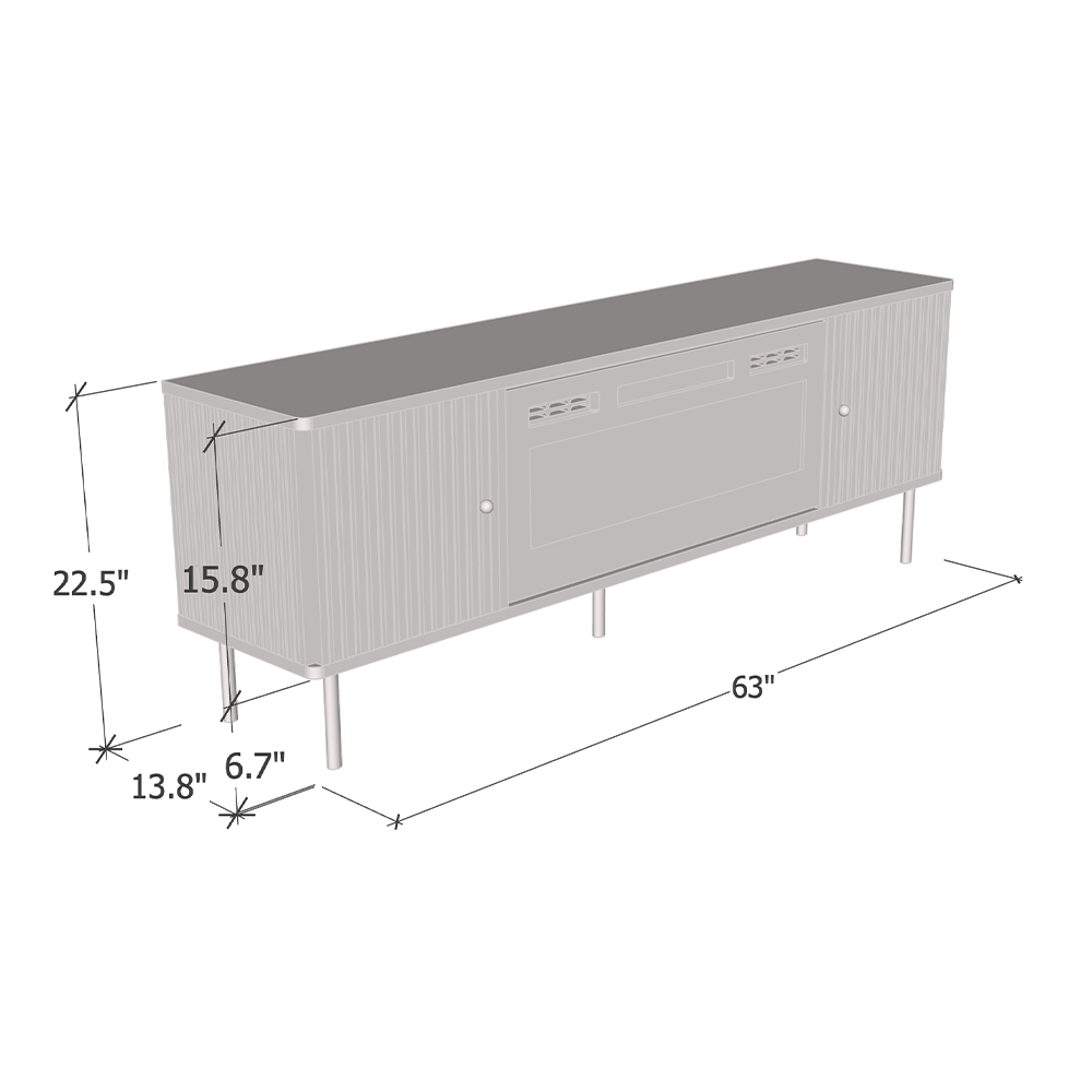 Camelia BL-EF Fireplace TV Stand