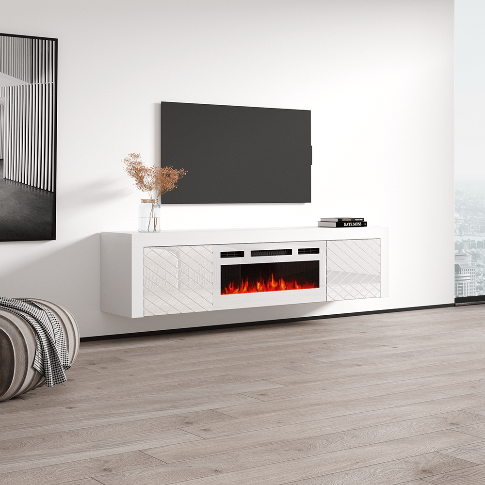 Dia WH-EF Floating Fireplace TV Stand