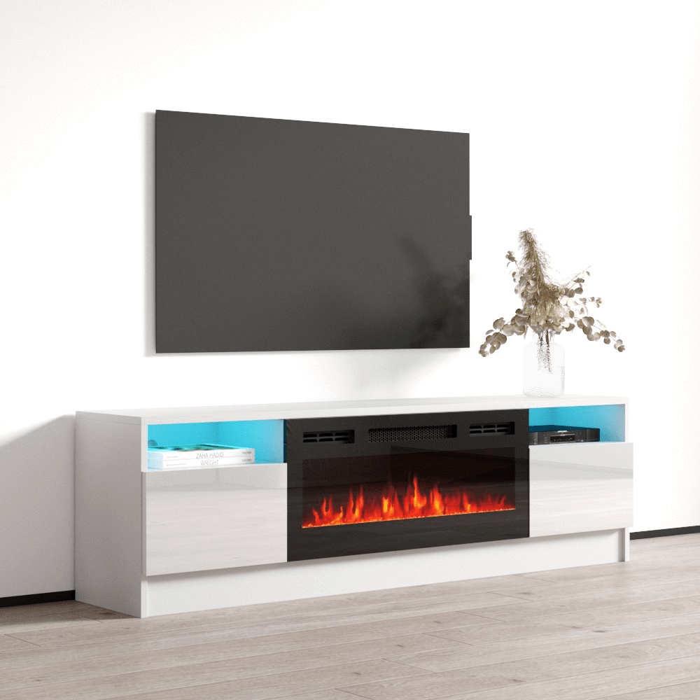 Duke 01 BL-EF Fireplace TV Stand