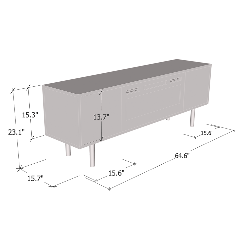 Goldie WH-EF Floating Fireplace TV Stand