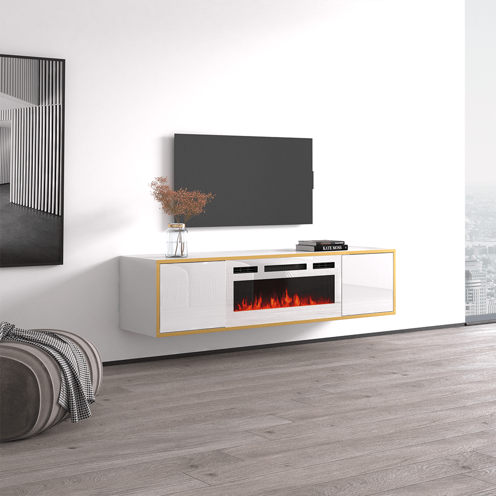 Goldie WH-EF Floating Fireplace TV Stand