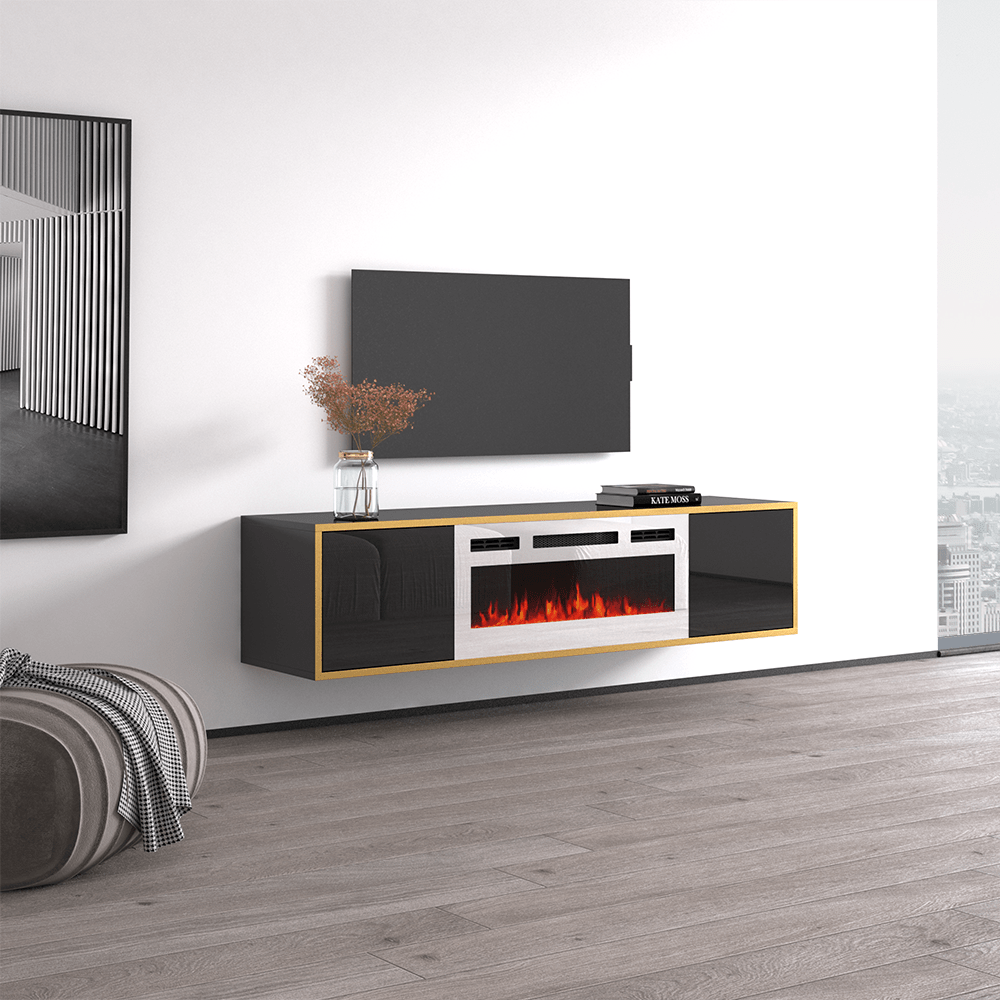 Goldie WH-EF Floating Fireplace TV Stand