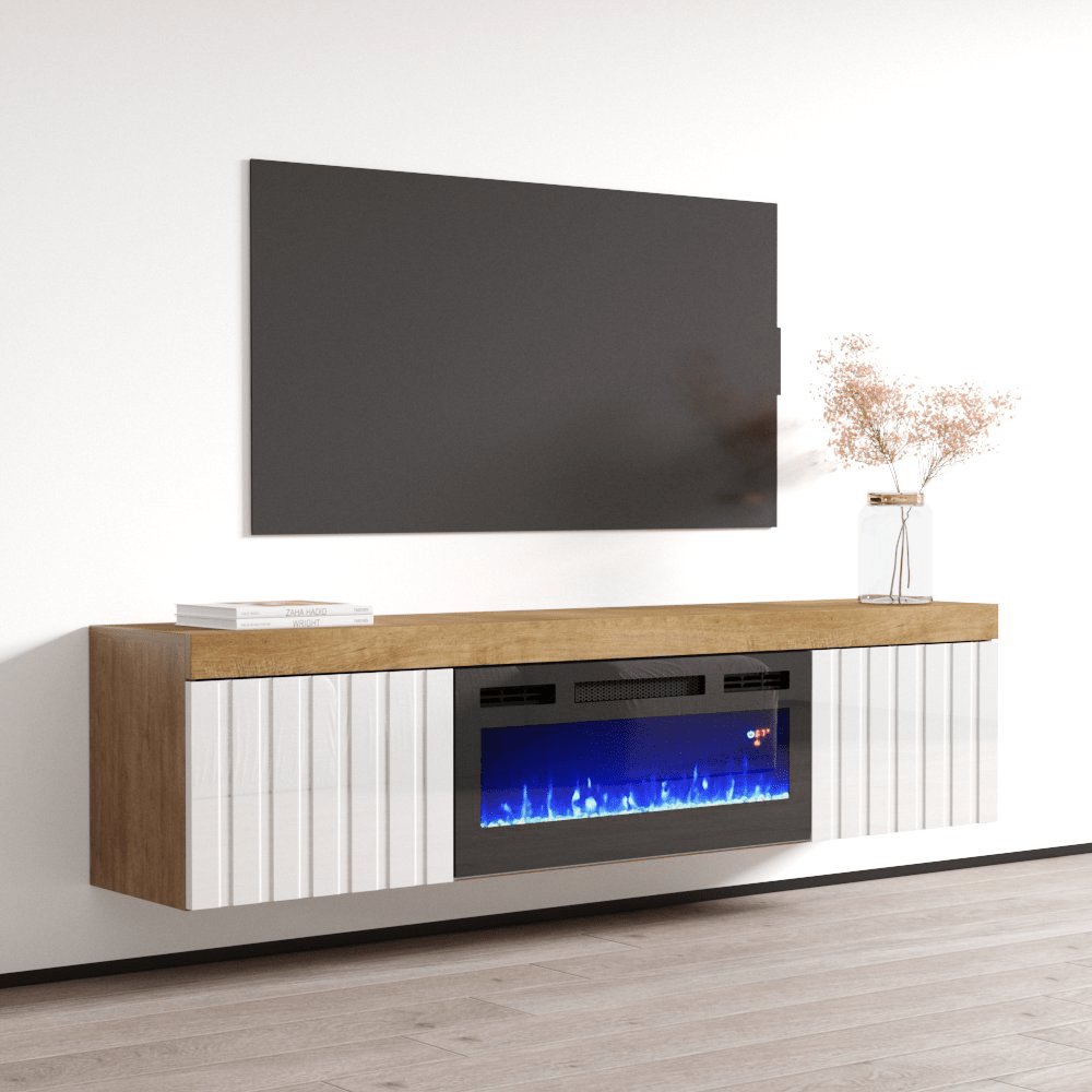 Knoxville BL-EF Floating Fireplace TV Stand