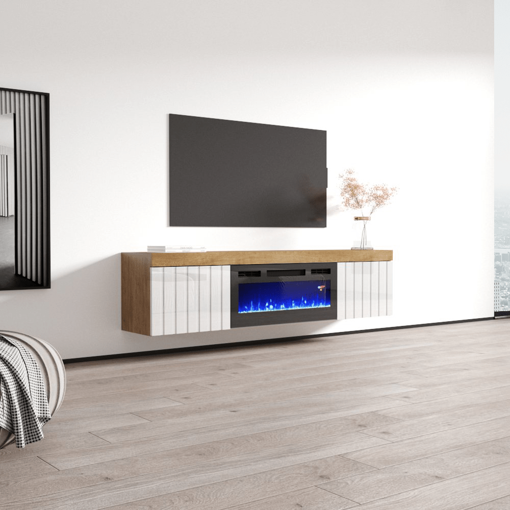 Knoxville BL-EF Floating Fireplace TV Stand