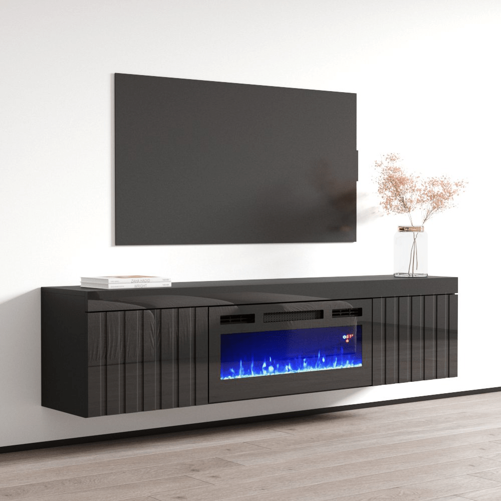 Knoxville BL-EF Floating Fireplace TV Stand