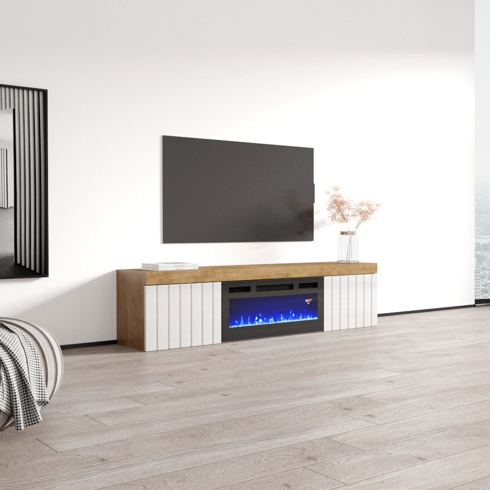 Knoxville BL-EF Floating Fireplace TV Stand