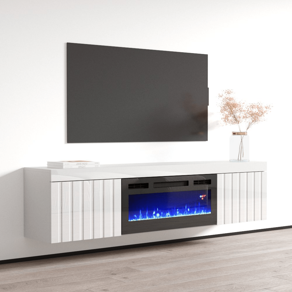 Knoxville BL-EF Floating Fireplace TV Stand