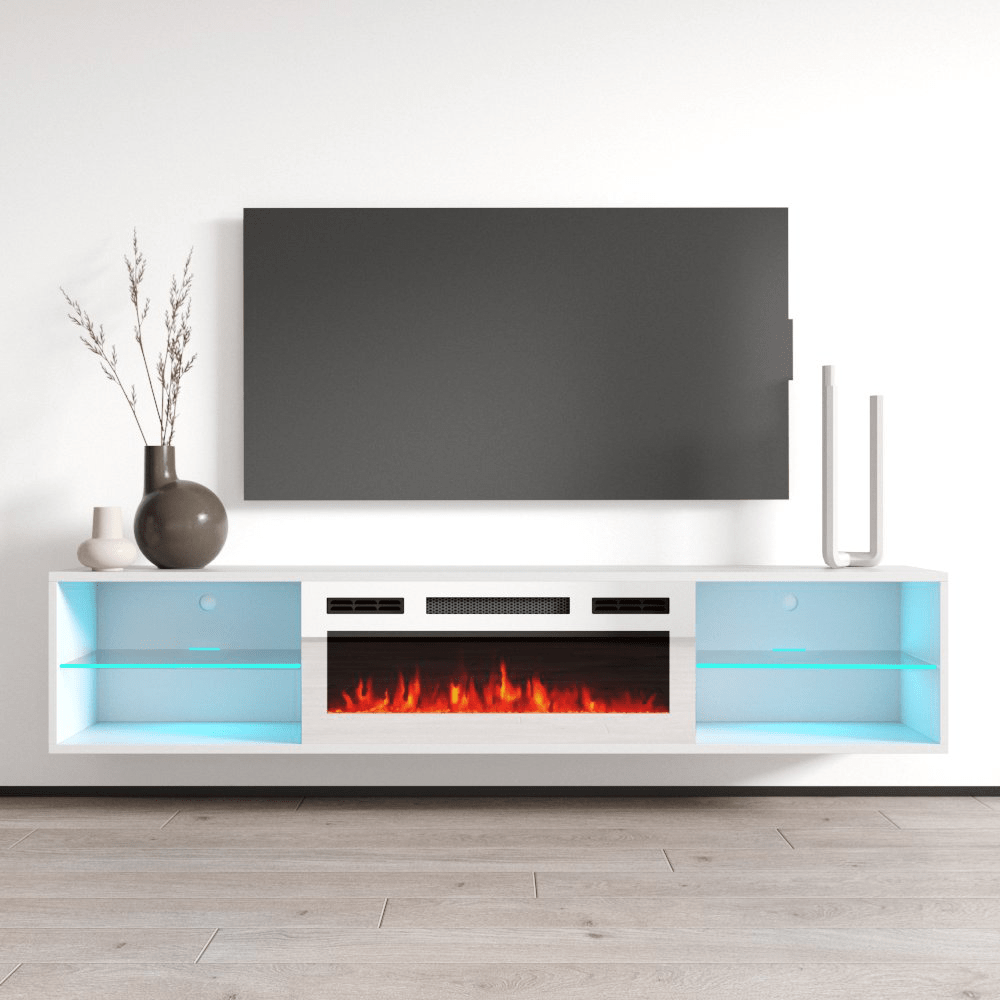 Lima WH-EF Floating Fireplace TV Stand