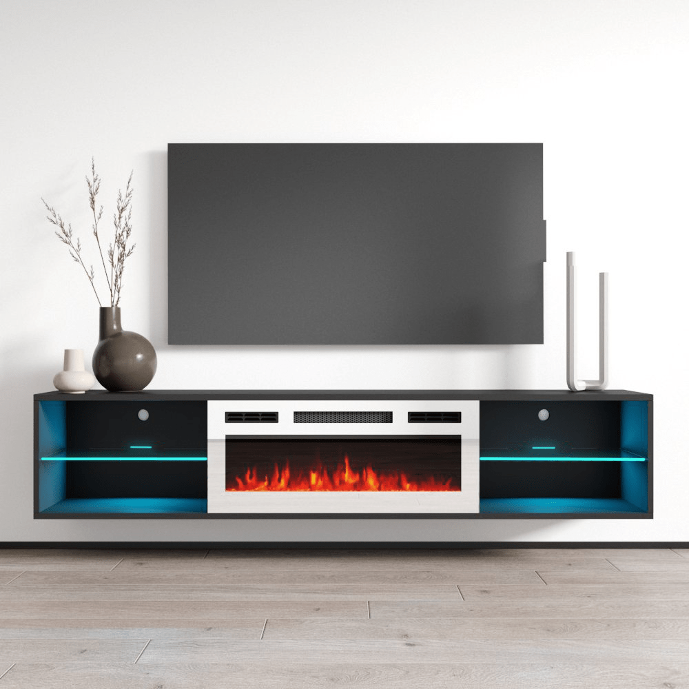 Lima WH-EF Floating Fireplace TV Stand