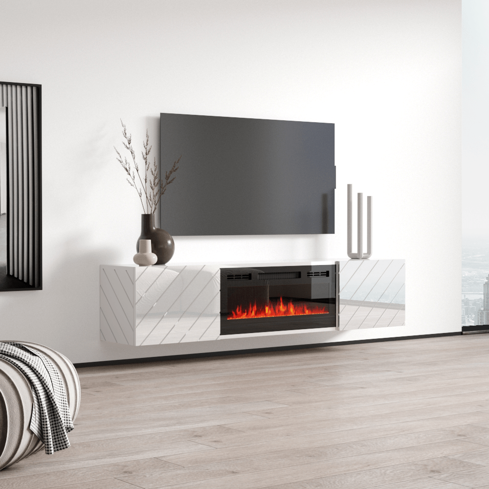 Luxe BL-EF Floating Fireplace TV Stand