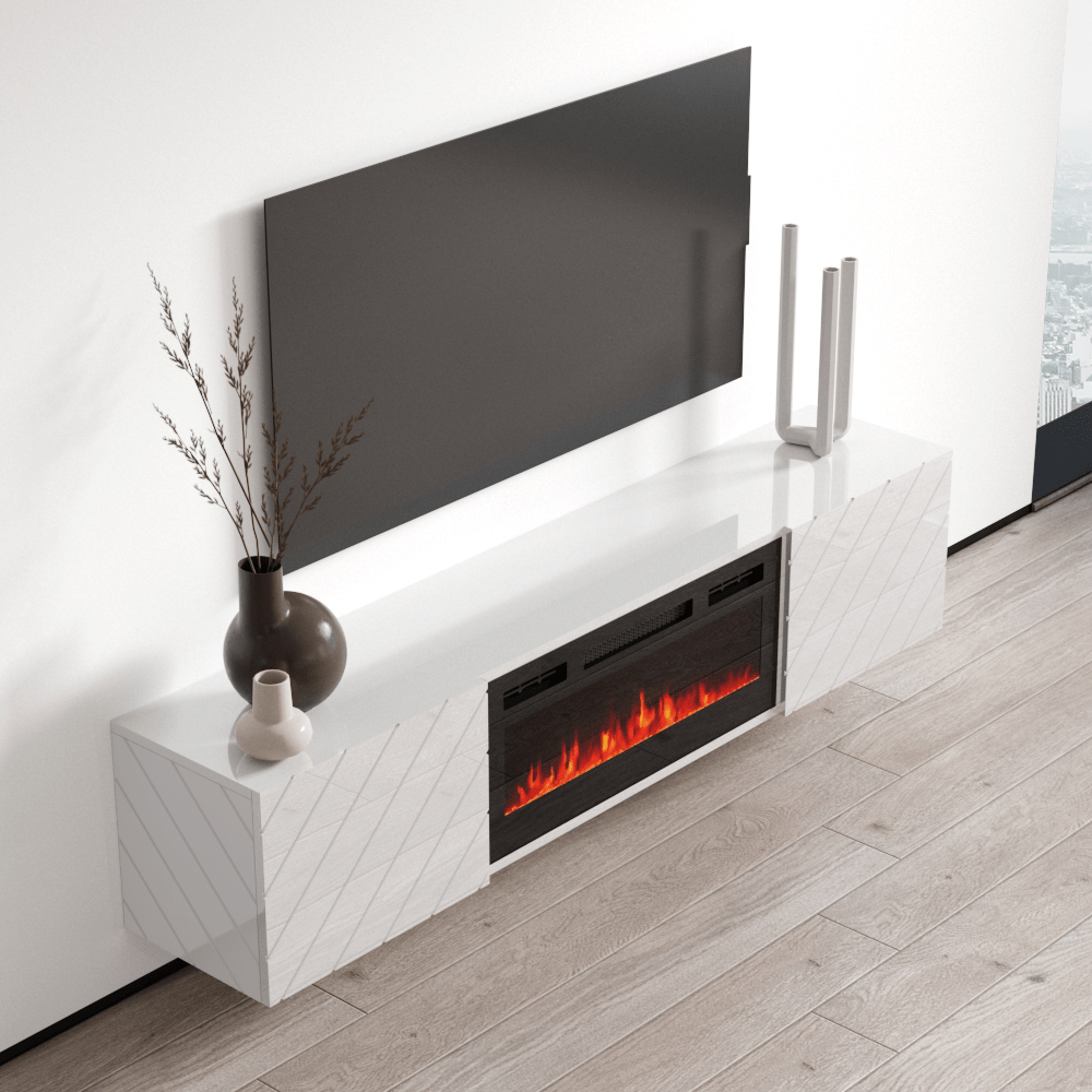 Luxe BL-EF Floating Fireplace TV Stand