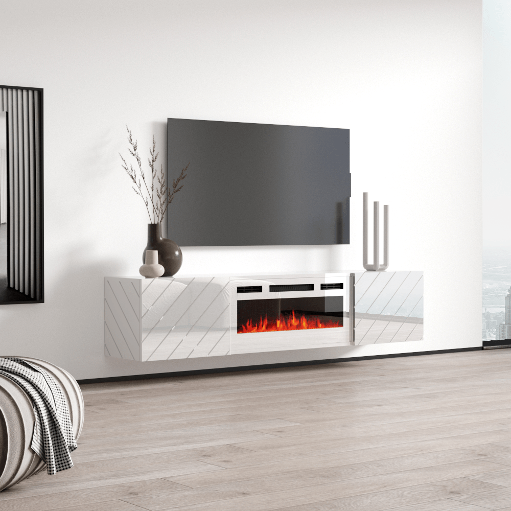 Luxe WH-EF Floating Fireplace TV Stand