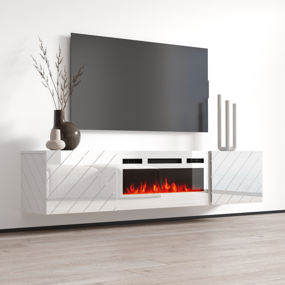 Luxe WH-EF Floating Fireplace TV Stand