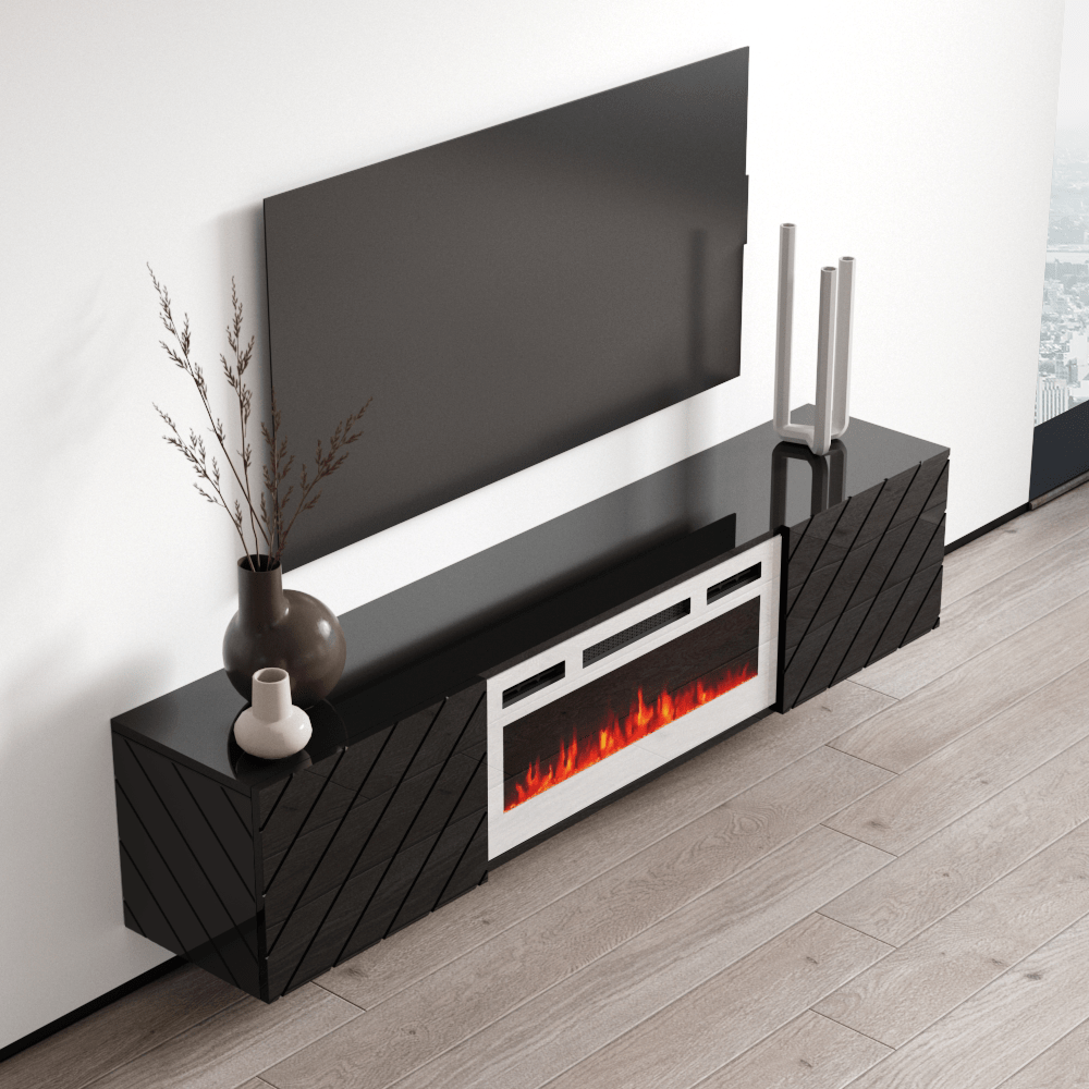 Luxe WH-EF Floating Fireplace TV Stand