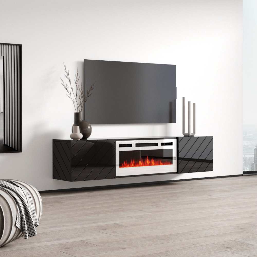 Luxe WH-EF Floating Fireplace TV Stand