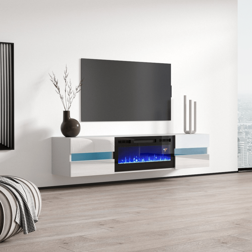 Metro BL-EF Floating Fireplace TV Stand