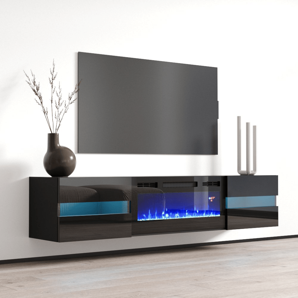 Metro BL-EF Floating Fireplace TV Stand