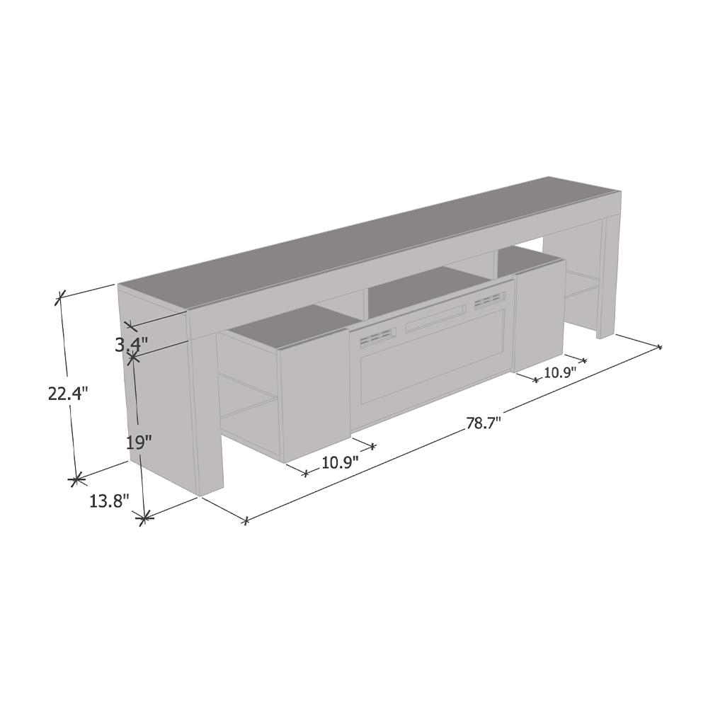 Soleo WH-EF Fireplace TV Stand